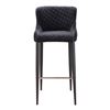 Image 1 : BNIB - Moes - Etta Bar Stool Dark Grey - MSRP $389 - ER-2049-25 - 18" W x 21.5" D x 40.5" H