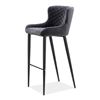 Image 4 : BNIB - Moes - Etta Bar Stool Dark Grey - MSRP $389 - ER-2049-25 - 18" W x 21.5" D x 40.5" H