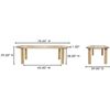 Image 3 : BNIB - Moes - Milo Small Dining Table Oak - MSRP $2,999 - FC-1001-24-0 - 78" W x 39" D x 30" H