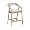 Image 2 : BNIB - Moe's - Padma Oak Counter Stool in Light Grey - MSRP $775.00 - BC-1092-29 - 22.5” W 