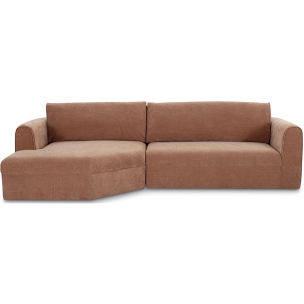 BNIB - Moe's - Madrid Left Facing Sectional Sofa in Heritage Pink Chenille Fabric - MSRP $4,349.00 -