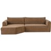 Image 1 : BNIB - Moe's - Madrid Left Sectional Sofa in Taupe - MSRP $4,449.00 - OA-1058-39-L - 112.0" W X 65.0