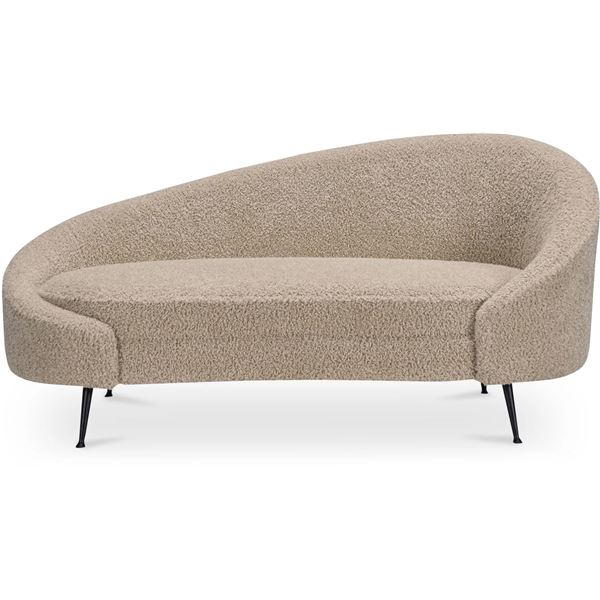 BNIB - Moes - Abigail Chaise - Light Brown Faux Shearling - MSRP $2,199 - ME-1053-21 - 66" W x 30" D