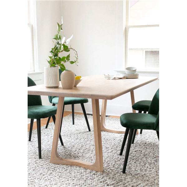 BNIB - Moe's - Silas Dining Table in White Wash White Oak - MSRP $2,349.00 - BC-1098-18 - 76[x=#8221