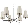 Image 3 : BNIB - Moes - Mathis Chandelier Black - MSRP $1,270 - EL-1001-02 - 37.1" W x 37.1" D x 50" H