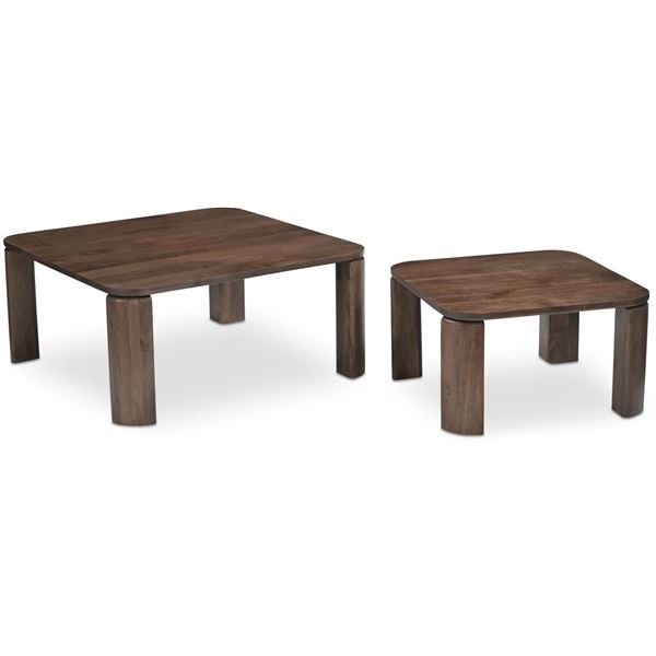 BNIB - Moes - Bailey Nesting Coffee Table Deep Brown - MSRP $1,399 - JD-1094-20 - 35" W x 35" D x 16