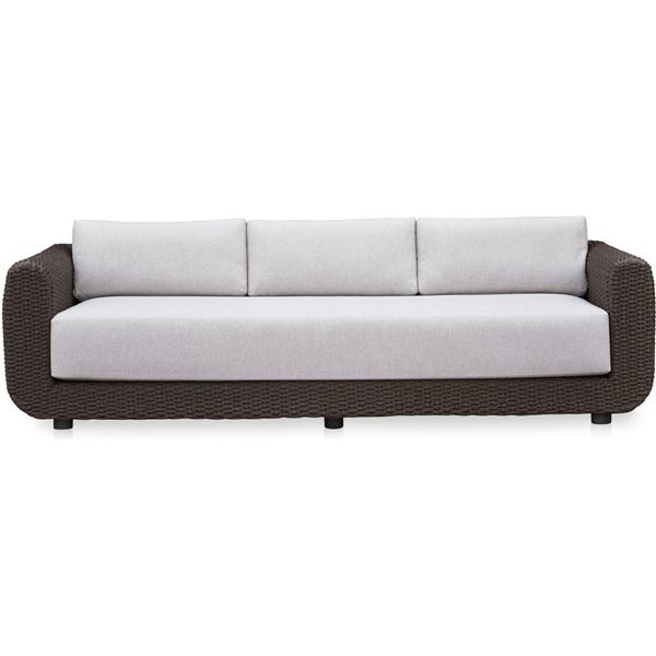 BNIB - Moe's - Soma Outdoor Sofa in Dark Brown - MSRP $4,999.00 - GE-1001-20 - 100"W x 35"D x 26"H