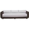 Image 1 : BNIB - Moe's - Soma Outdoor Sofa in Dark Brown - MSRP $4,999.00 - GE-1001-20 - 100"W x 35"D x 26"H