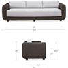 Image 2 : BNIB - Moe's - Soma Outdoor Sofa in Dark Brown - MSRP $4,999.00 - GE-1001-20 - 100"W x 35"D x 26"H