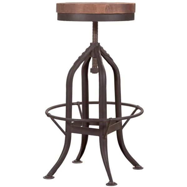 BNIB - Moe's - Brut Adjustable Height Backless Barstool in Natural - MSRP USD $310.00 - FR-1000-24 -