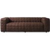 Image 1 : BNIB - Moes - Callan Sofa Grid Stitched Dark Brown Aniline Leather - MSRP $9,085 - HO-1001-20 - 100"