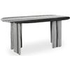 Image 2 : BNIB - Moes - Celia Oval Dining Table Panda Marble - MSRP $3,949 - JD-1075-37-0 - 72" W x 40" D x 30