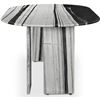 Image 3 : BNIB - Moes - Celia Oval Dining Table Panda Marble - MSRP $3,949 - JD-1075-37-0 - 72" W x 40" D x 30