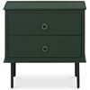 Image 1 : BNIB - Moes - Reagan 2 Drawer Nightstand Deep Green - MSRP $939 - JU-1006-27 - 25" W x 18.5" D x 24.