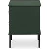 Image 3 : BNIB - Moes - Reagan 2 Drawer Nightstand Deep Green - MSRP $939 - JU-1006-27 - 25" W x 18.5" D x 24.