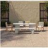 Image 2 : BNIB - Moes - Eris Outdoor Dining Bench - White - MSRP $1,549 - JK-1012-18-0 - 75" W x 15" D x 18" H