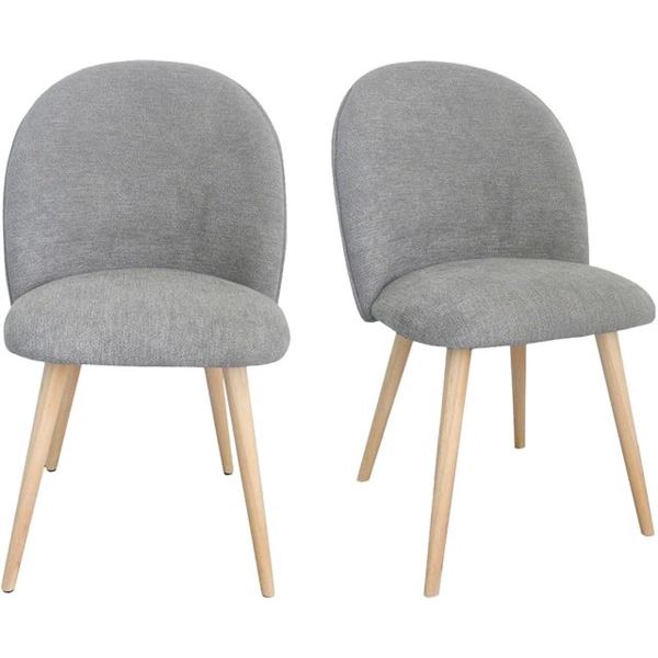 BNIB - Moes - Set of 2 Clarissa Dining Chairs - Grey - MSRP $635 - JW-1002-15 - 20" W x 22" D x 33" 