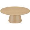 Image 2 : BNIB - Moes - Otago Coffee Table - Natural Oak - MSRP $1,099 - KC-1030-24-0 - 38" W x 38" D x 15" H
