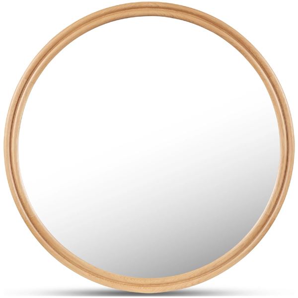 BNIB - Moe's - Alcott 48" Round Mirror in Natural Finish Oak - MSRP $1,099.00 - BC-1150-24 - 48[x=#8