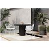 Image 4 : BNIB - Moe's - Cassius Black Concrete Round Outdoor Pedestal Dining Table - MSRP $1,849 - BQ-1057-02