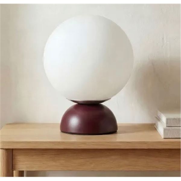 BNIB - Moes - Ovi Table Lamp Deep Red - MSRP $159 - EL-1004-22 - 6" W x 6" D x 8" H