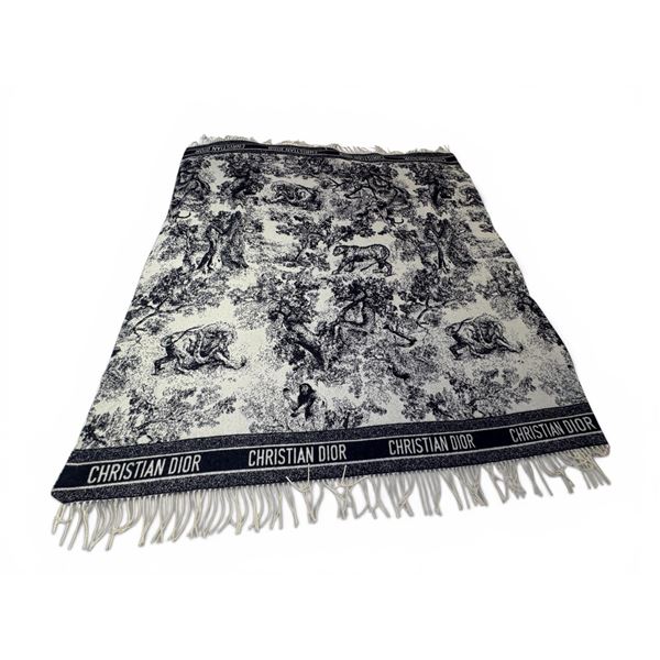 New - Christian Dior Paris Toile de Jouy Scarf/Throw Blanket - new floor model