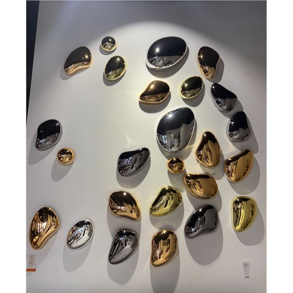 New - Fuoriluogo - Group of assorted designer Matt Stone & Metal Drops style decor - MSRP $8,100 for