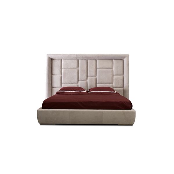 New - Ulivi - Designer Fly Grace King Bed Leather Cover Cat. Top, Kashmir Col. Resian - approx. 103i