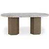 Image 1 : BNIB - Moe's - Sartoria Dining Table in Breccia Marble - MSRP $5,629.00 - GK-1131-34 - 72"W x 40"D x
