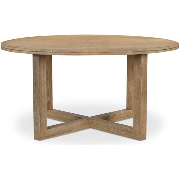 Moes - Joel Dining Table - Natural - MSRP $3,549 - JD-1101-24-0 - 60" W x 60" D x 30" H
