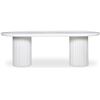 Image 1 : BNIB - Moes - Eris Oval Dining Table - White - MSRP $3,899 - JK-1011-18-0 - 86.5" W x 35.5" D x 30" 