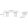 Image 3 : BNIB - Moes - Eris Oval Dining Table - White - MSRP $3,899 - JK-1011-18-0 - 86.5" W x 35.5" D x 30" 