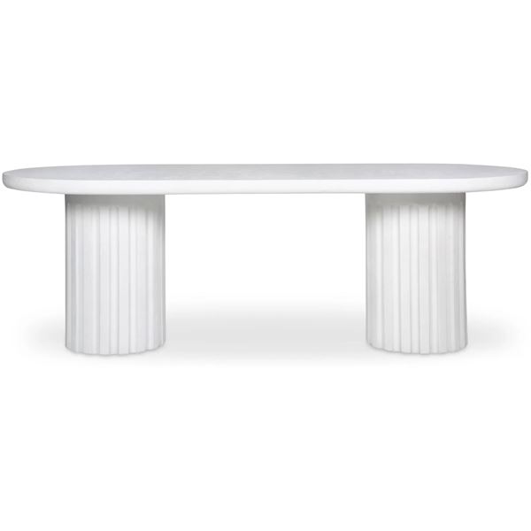 BNIB - Moes - Eris Oval Dining Table - White - MSRP $3,899 - JK-1011-18-0 - 86.5" W x 35.5" D x 30" 
