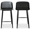 Image 3 : BNIB - Moe's - Looey Counter Stool - Set of 2 - Black - MSRP $289.00 - Item # QX-1008-02 - 18" W x 2