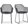 Image 2 : BNIB - Moe's - Honolulu Chair - Black - Set of 2 - MSRP $339 - Item # QX-1007-02 - 22" W - 22" D - 3
