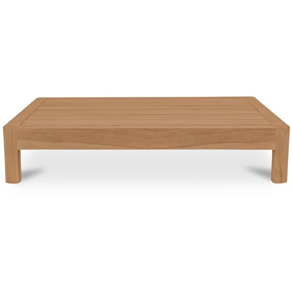 BNIB - Moe's - Enzo Outdoor Side Table - Natural - MSRP $879 - Item # TA-1003-24 - 35.5" W - 28" D -