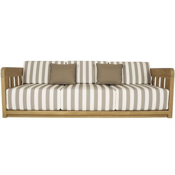 BNIB - Moe's - Adelaide Outdoor Sofa - Brown Stripe - MSRP $8,849 - Item # TA-1001-21 - 90" W - 34" 