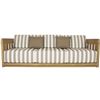 Image 1 : BNIB - Moe's - Adelaide Outdoor Sofa - Brown Stripe - MSRP $8,849 - Item # TA-1001-21 - 90" W - 34" 