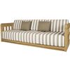 Image 2 : BNIB - Moe's - Adelaide Outdoor Sofa - Brown Stripe - MSRP $8,849 - Item # TA-1001-21 - 90" W - 34" 
