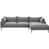 Image 1 : BNIB - Moe's Jamara Sectional - Right - Charcoal - Msrp $3125 - UB-1016-07-R-0 - 112"W x 65.75"D x 3