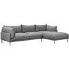 Image 2 : BNIB - Moe's Jamara Sectional - Right - Charcoal - Msrp $3125 - UB-1016-07-R-0 - 112"W x 65.75"D x 3