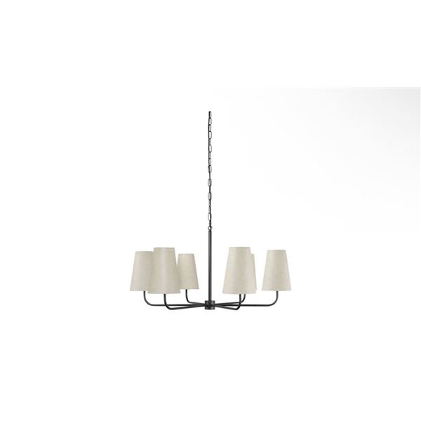 BNIB - Moes - Mathis Chandelier Black - MSRP $1,270 - EL-1001-02 - 37.1" W x 37.1" D x 50" H