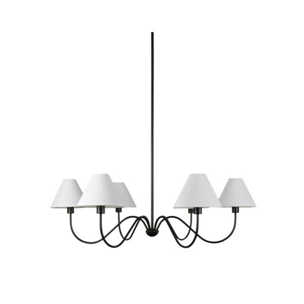 BNIB - Moes - Whitney Chandelier Blackened Bronze - MSRP $1,099 - EL-1003-02 - 47.25" W x 47.25" D x