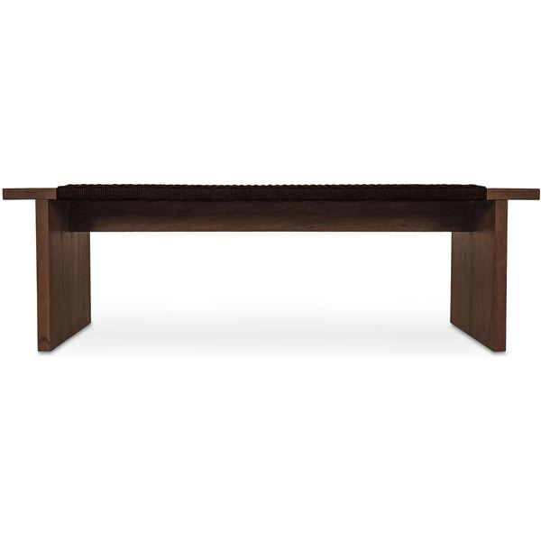 BNIB - Moe's - Merritt Outdoor Bench - Dark Brown - MSRP $1,499 - Item # TA-1000-03 - 60" W - 21" D 