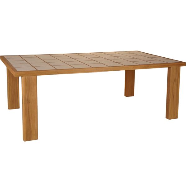 BNIB - Moe's Marina Outdoor Dining Table - Natural - MSRP $3299 - TA-1004-24-0 - 82"W x 42."D x 30"H