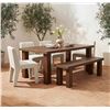 Image 2 : BNIB - Moe's Marina Outdoor Bench - Brown - MSRP $989 - TA-1005-03-0 - 58"W x 16"D x 18"H