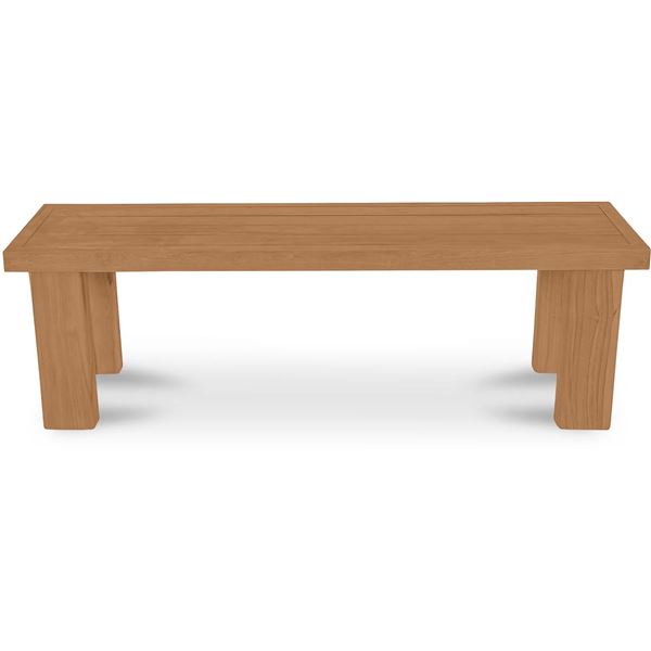 BNIB - Moe's Marina Outdoor Dining Bench - Natural - MSRP $989 - TA-1005-24-0 - 58"W x 16"D x 18"H