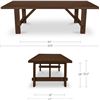 Image 3 : BNIB - Moe's Esmond Outdoor Dining Table - Brown - Msrp $4299 - TA-1008-03-0 - 98"W x 42"D x 30"H