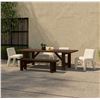 Image 3 : BNIB - Moe's Esmond Outdoor Dining Bench - Brown - MSRP $839 - TA-1007-03-0 - 64"W x 16"D x 18"H