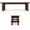 Image 4 : BNIB - Moe's Esmond Outdoor Dining Bench - Brown - MSRP $839 - TA-1007-03-0 - 64"W x 16"D x 18"H
